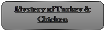 Rectangle: Rounded Corners: Mystery of Turkey & Chicken